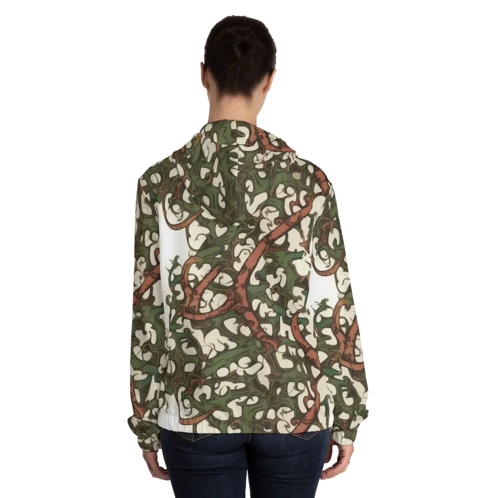 Russet Verdure on Women's Full-Zip Hoodie — Back On Person