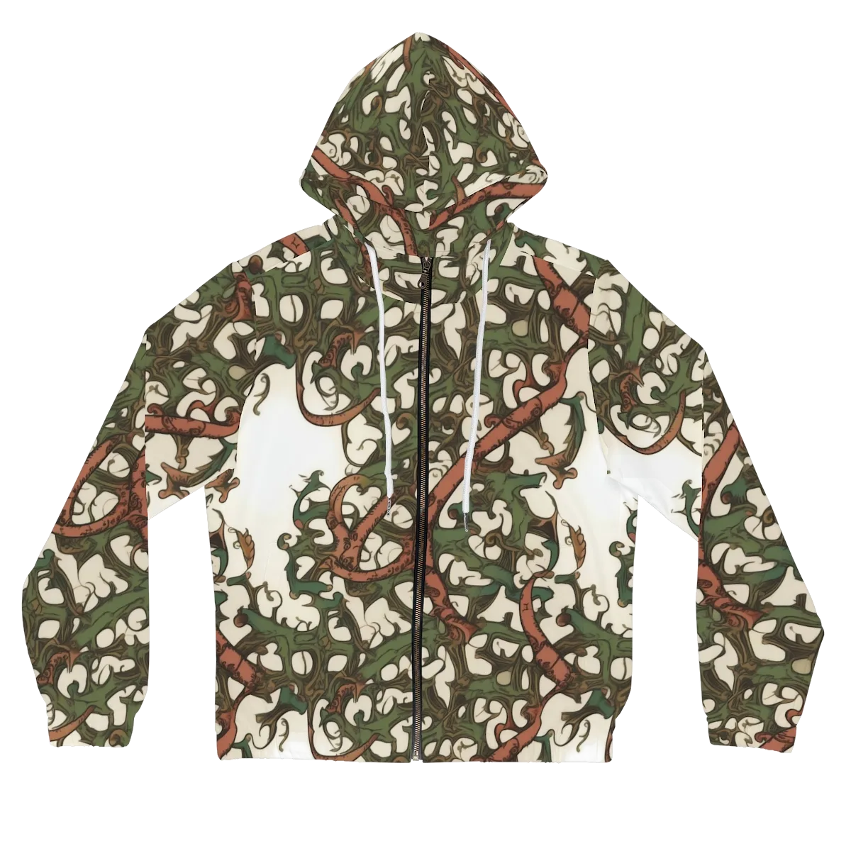 Russet Verdure on Women's Full-Zip Hoodie — Front