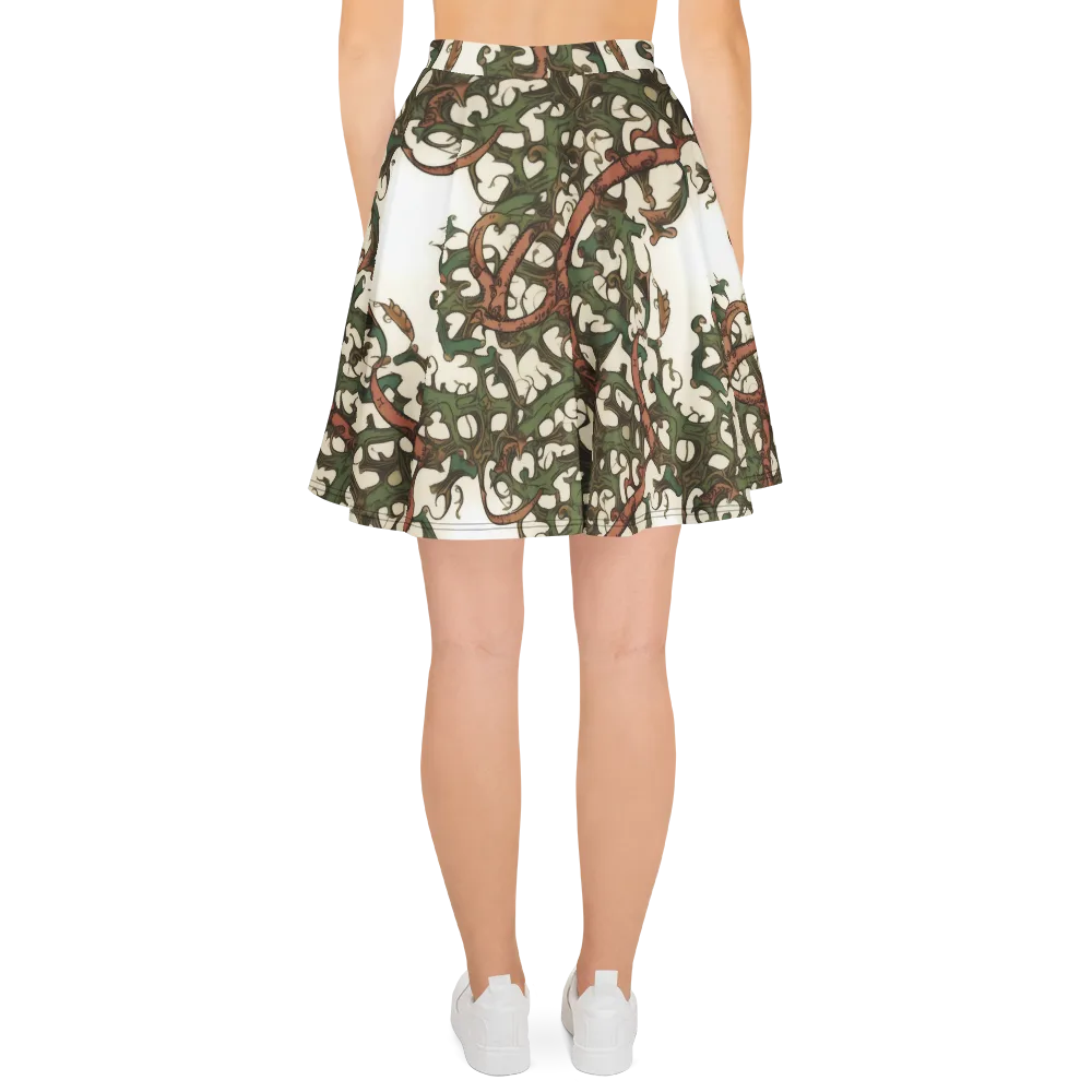 Russet Verdure on Skater Skirt — Back