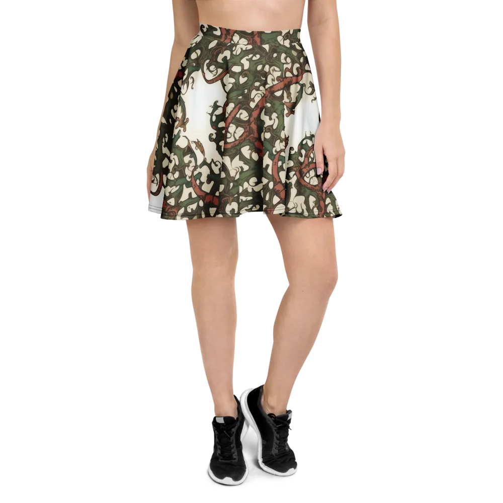 Russet Verdure on Skater Skirt — Front