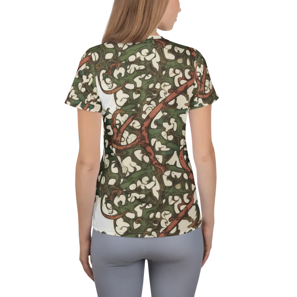 Russet Verdure on Women's Athletic T-Shirt — Back