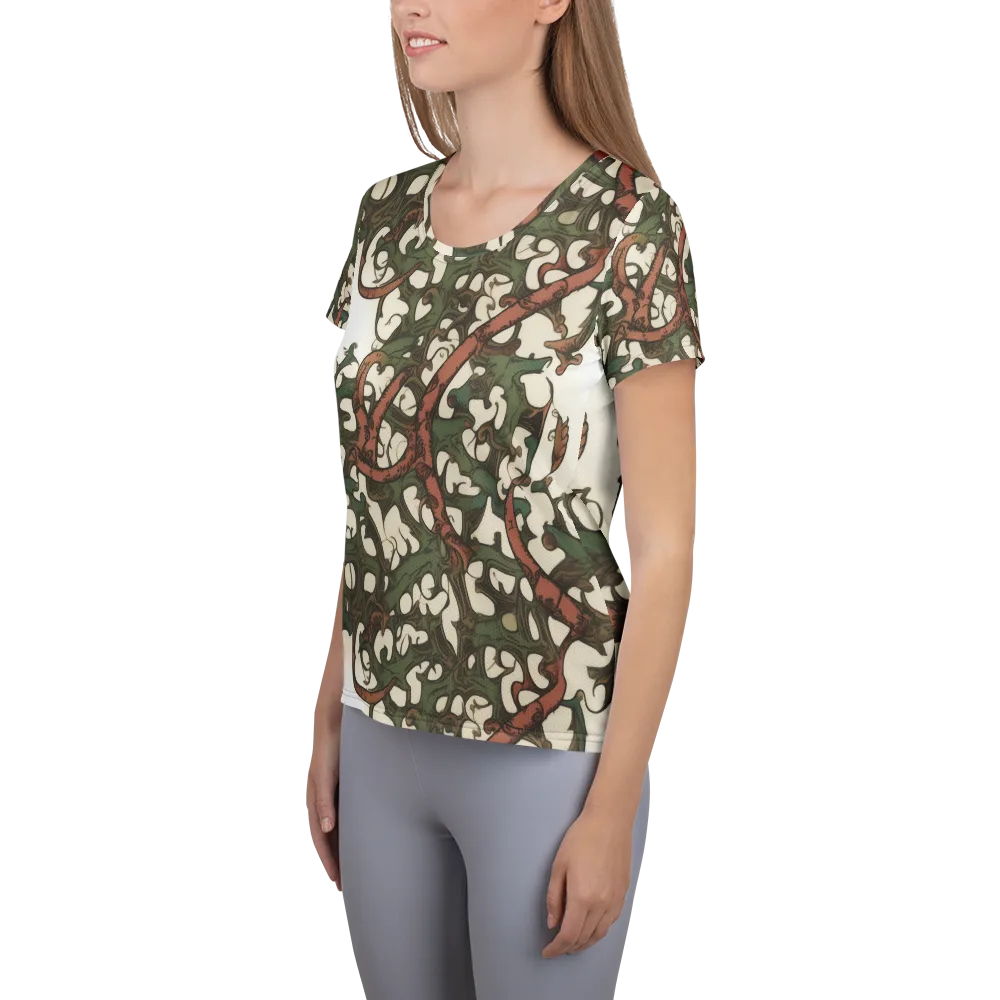 Russet Verdure on Women's Athletic T-Shirt — Left