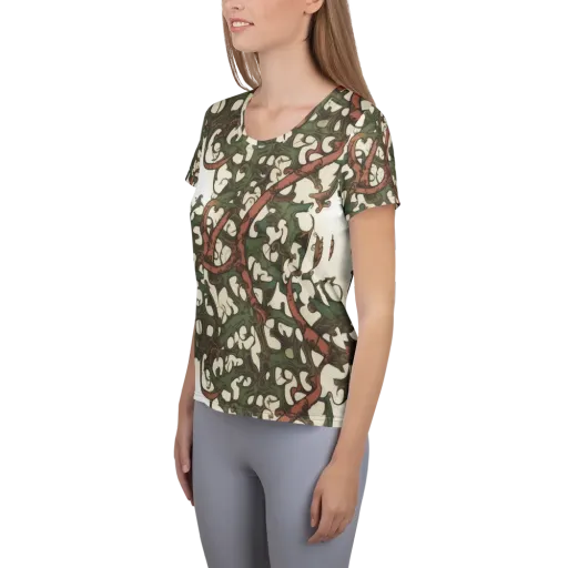 Russet Verdure on a Women's Athletic T-Shirt