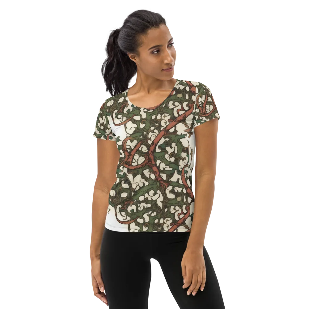 Russet Verdure on Women's Athletic T-Shirt — Front