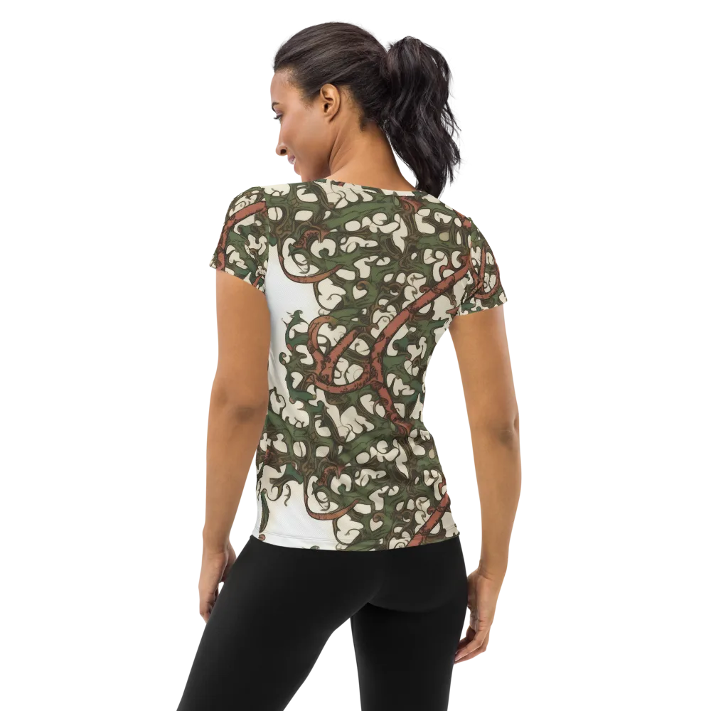 Russet Verdure on Women's Athletic T-Shirt — Back