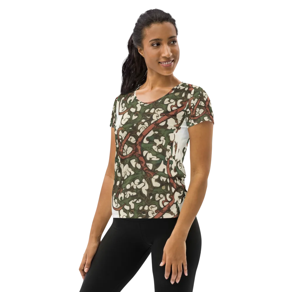 Russet Verdure on Women's Athletic T-Shirt — Left