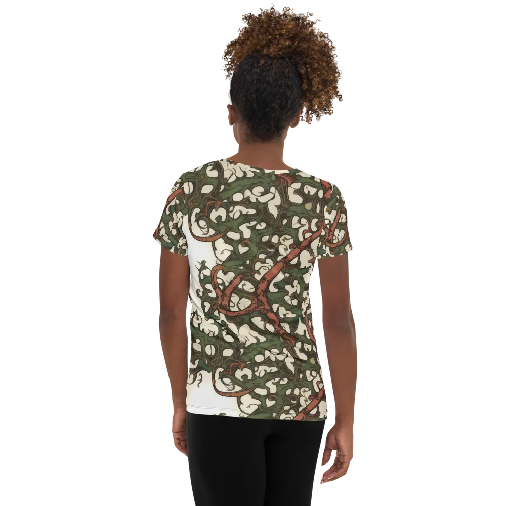 Russet Verdure on Women's Athletic T-Shirt — Back