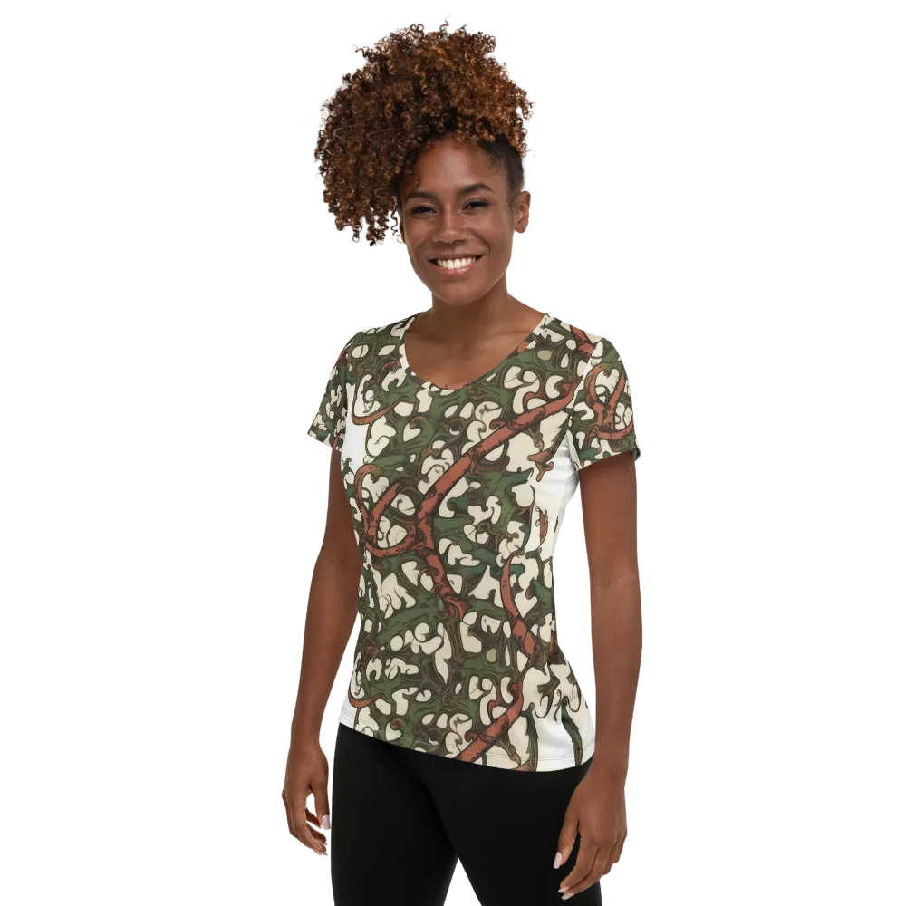 Russet Verdure on Women's Athletic T-Shirt — Left