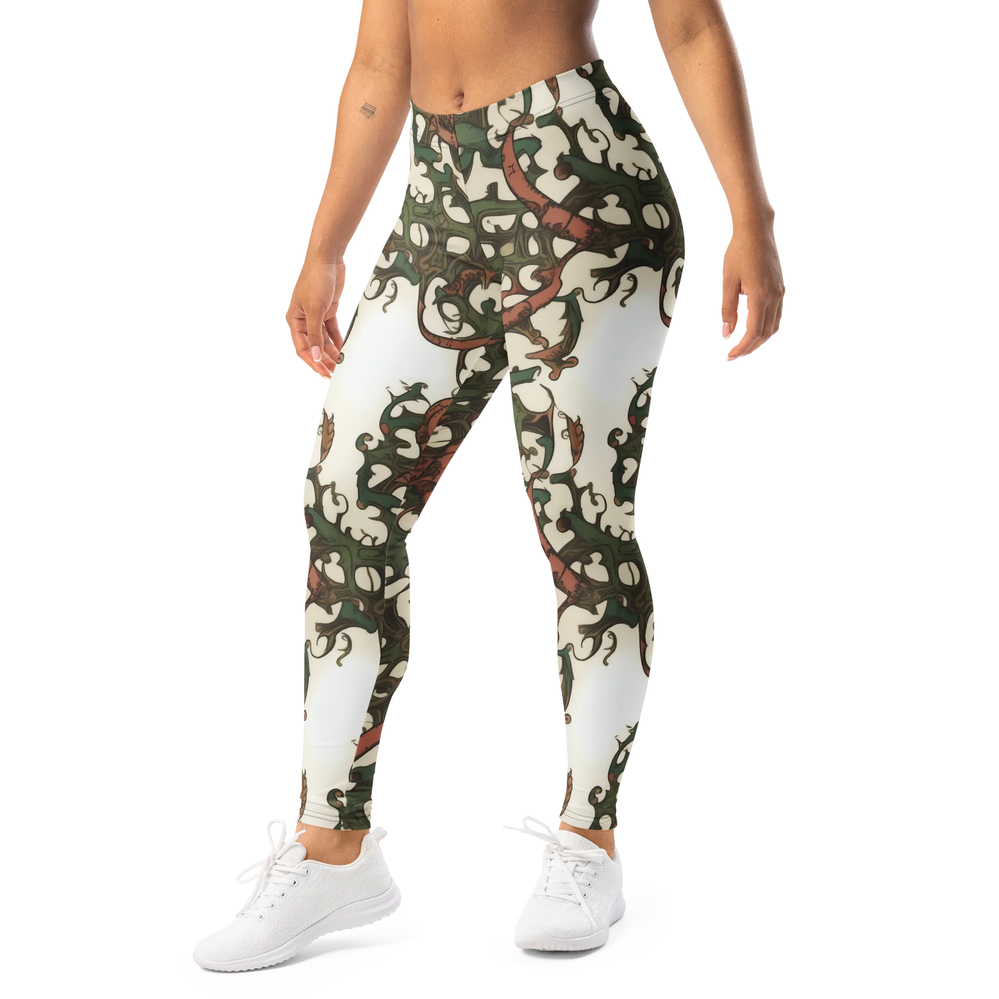 Russet Verdure on Leggings — Left Front