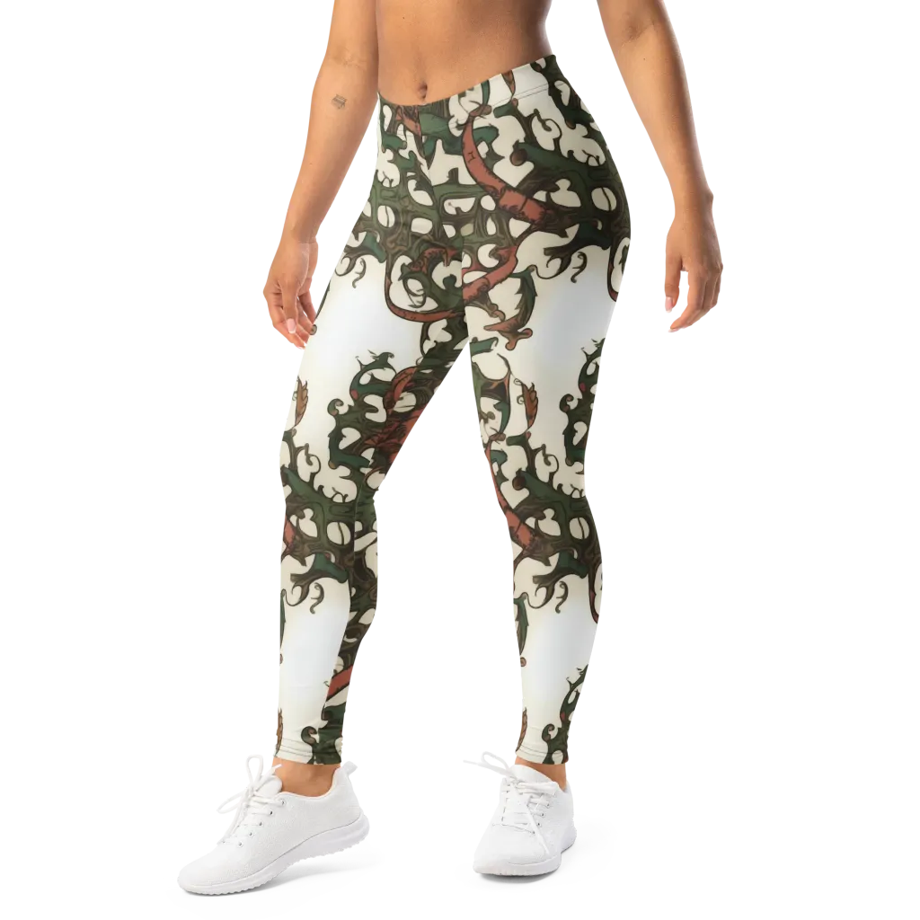 Russet Verdure on Leggings — Left Front