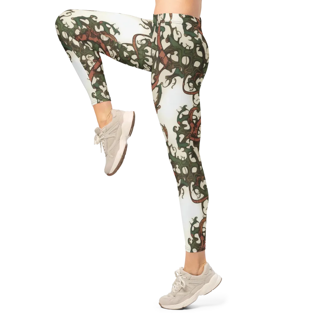 Russet Verdure on Leggings — Left