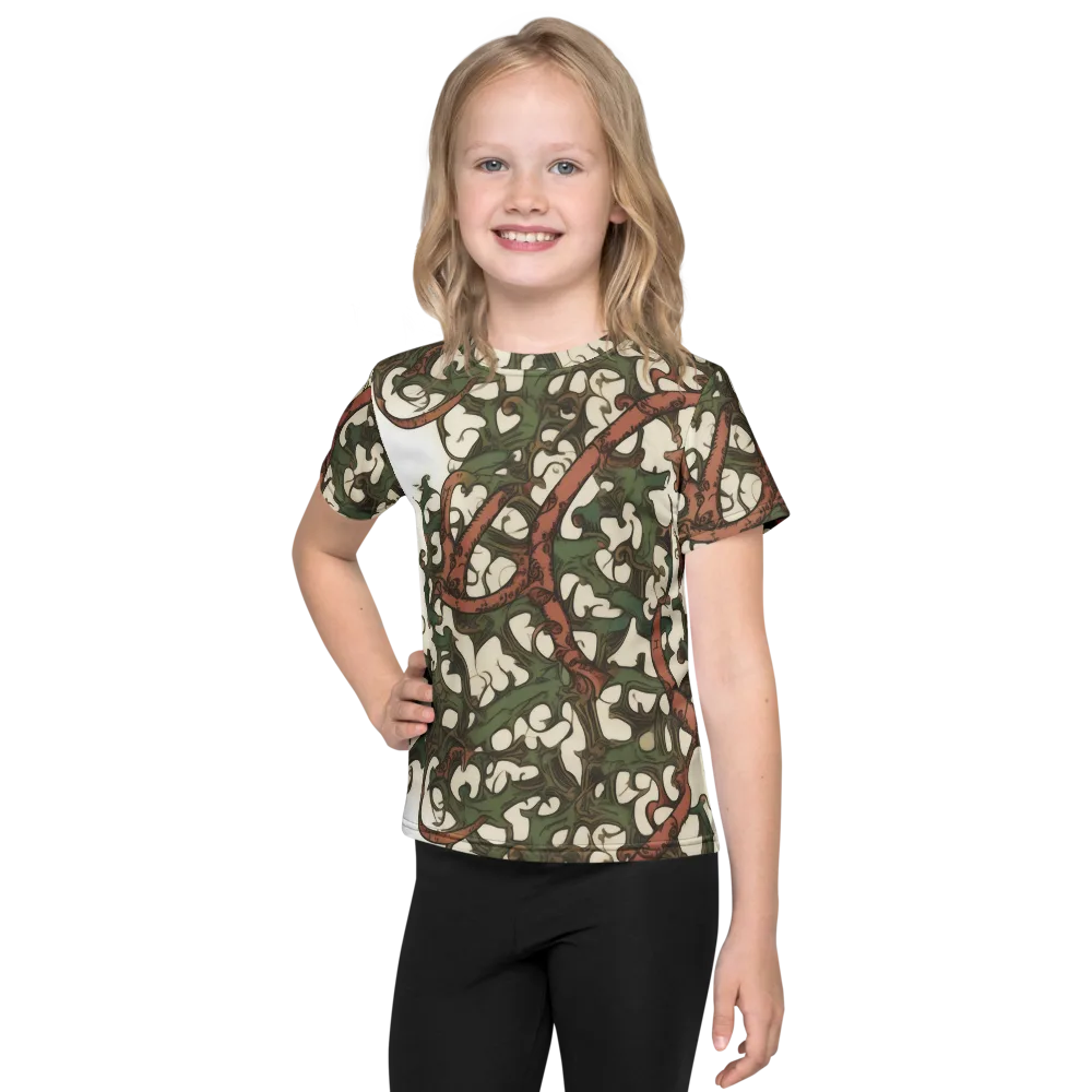 Russet Verdure on Kids Crew Neck T-Shirt — Front