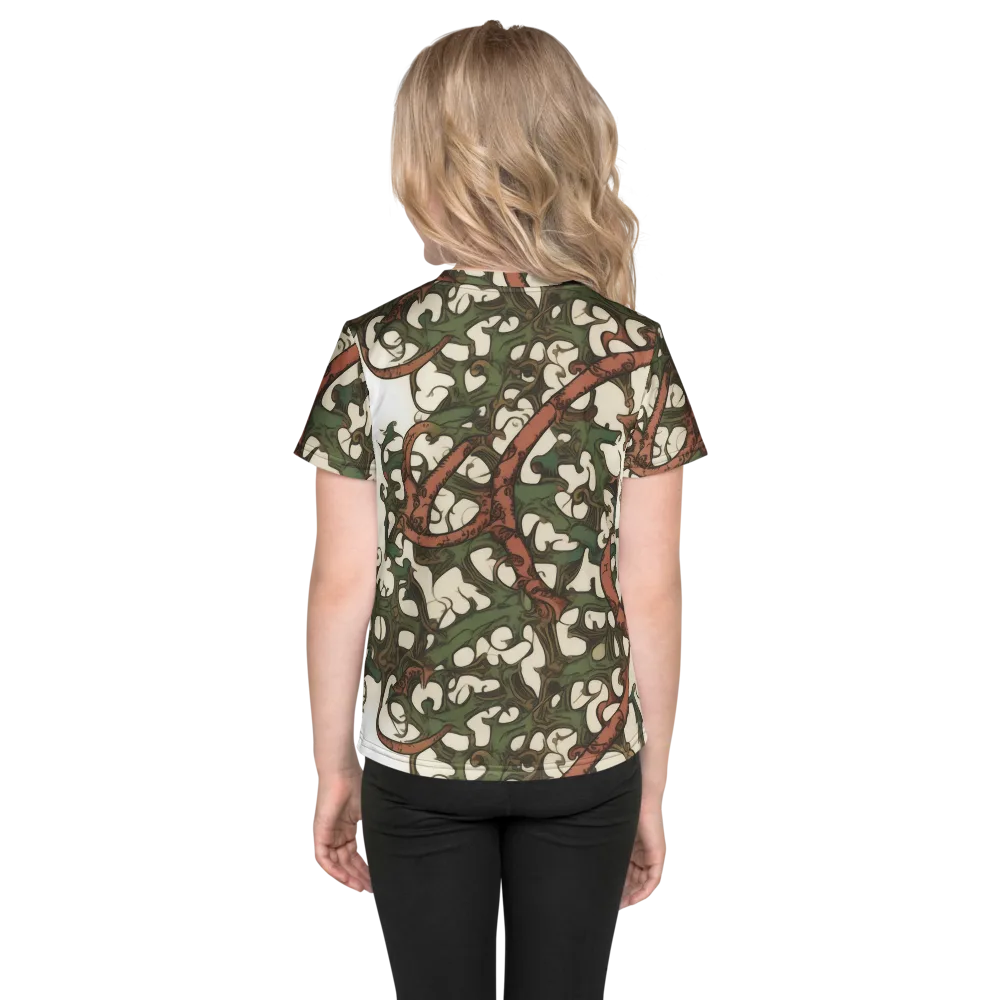 Russet Verdure on Kids Crew Neck T-Shirt — Back