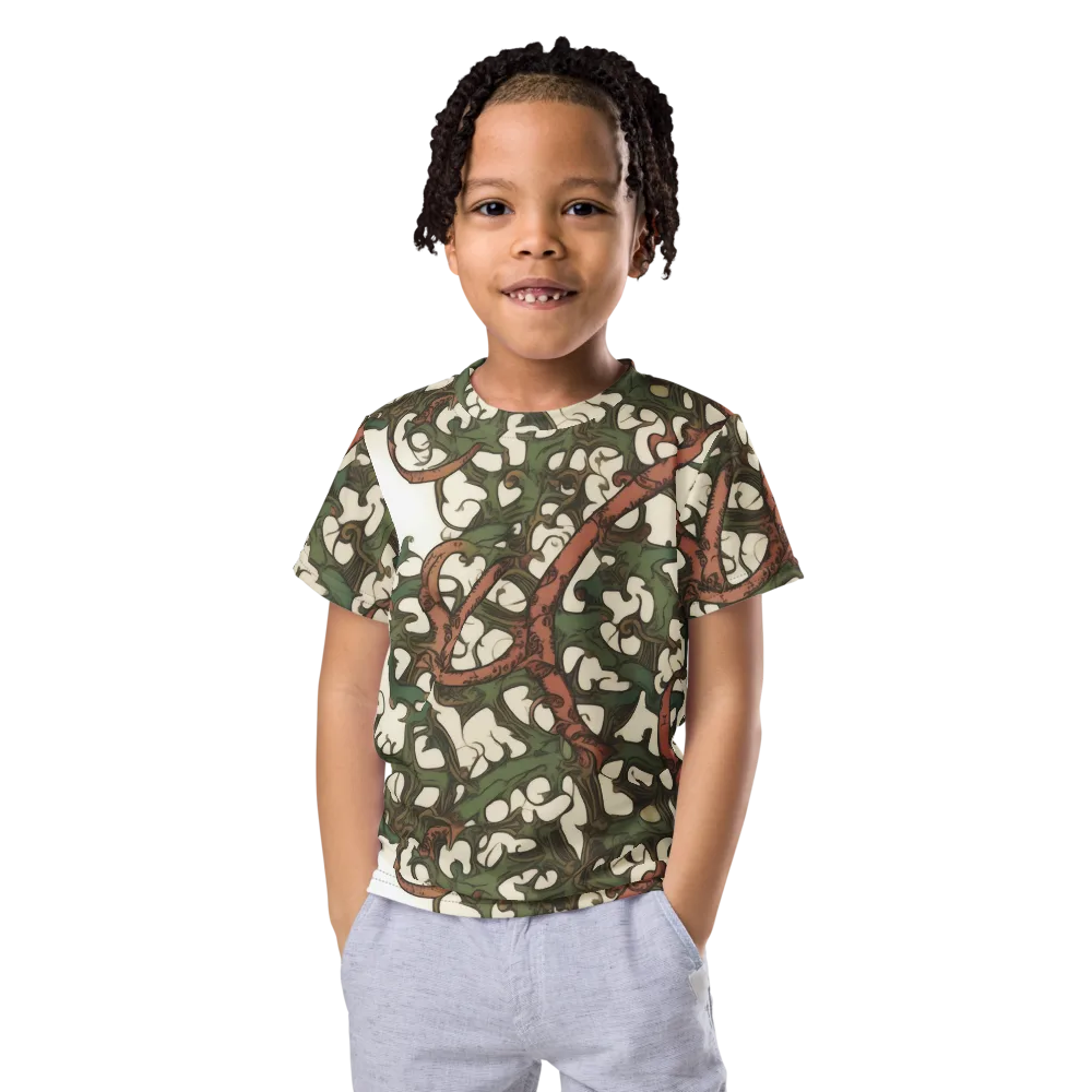 Russet Verdure on Kids Crew Neck T-Shirt — Front