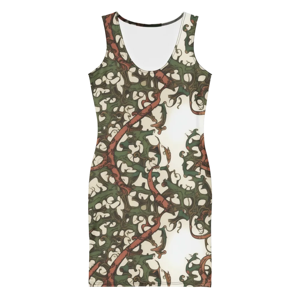 Russet Verdure on Bodycon Dress — Front