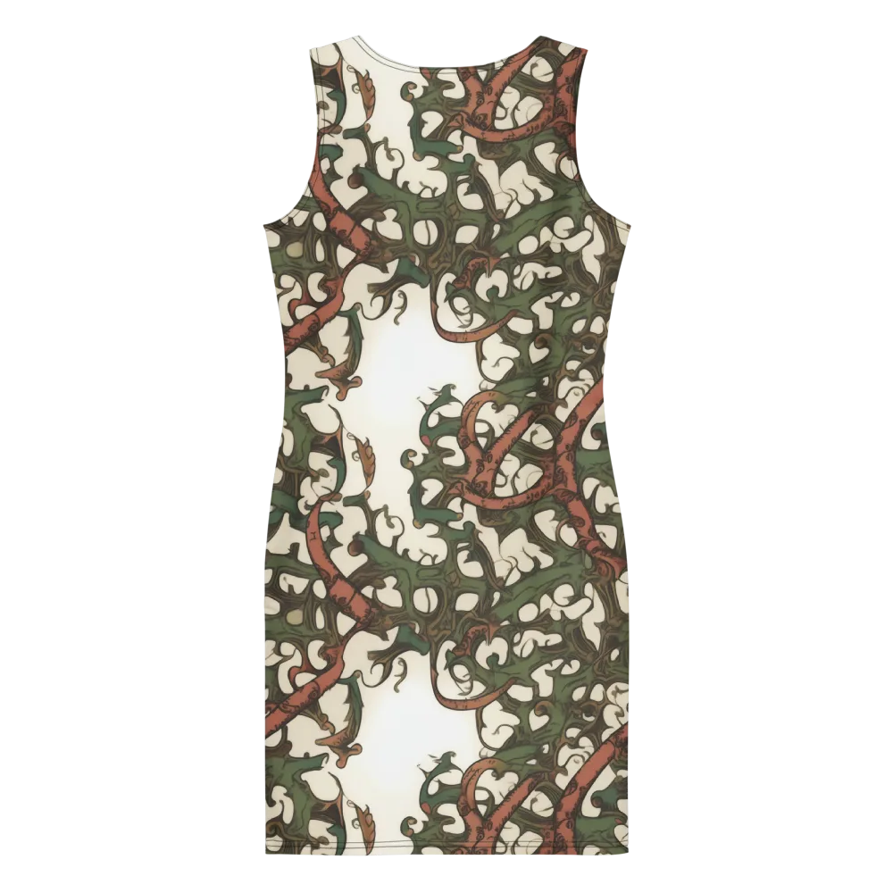 Russet Verdure on Bodycon Dress — Back