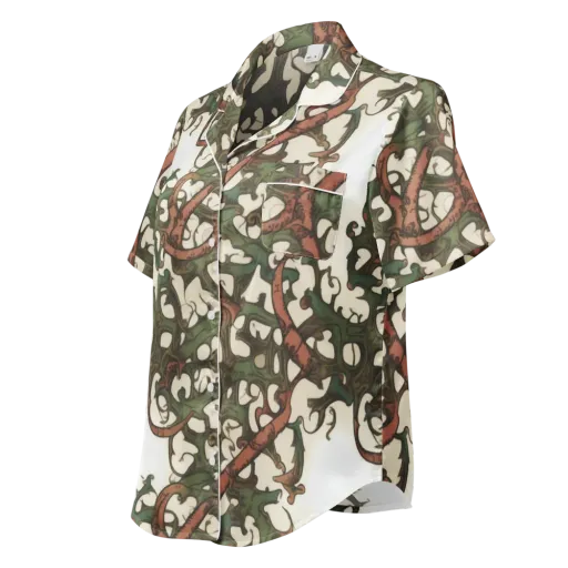 Russet Verdure on a Women's Short Sleeve Pajama Top