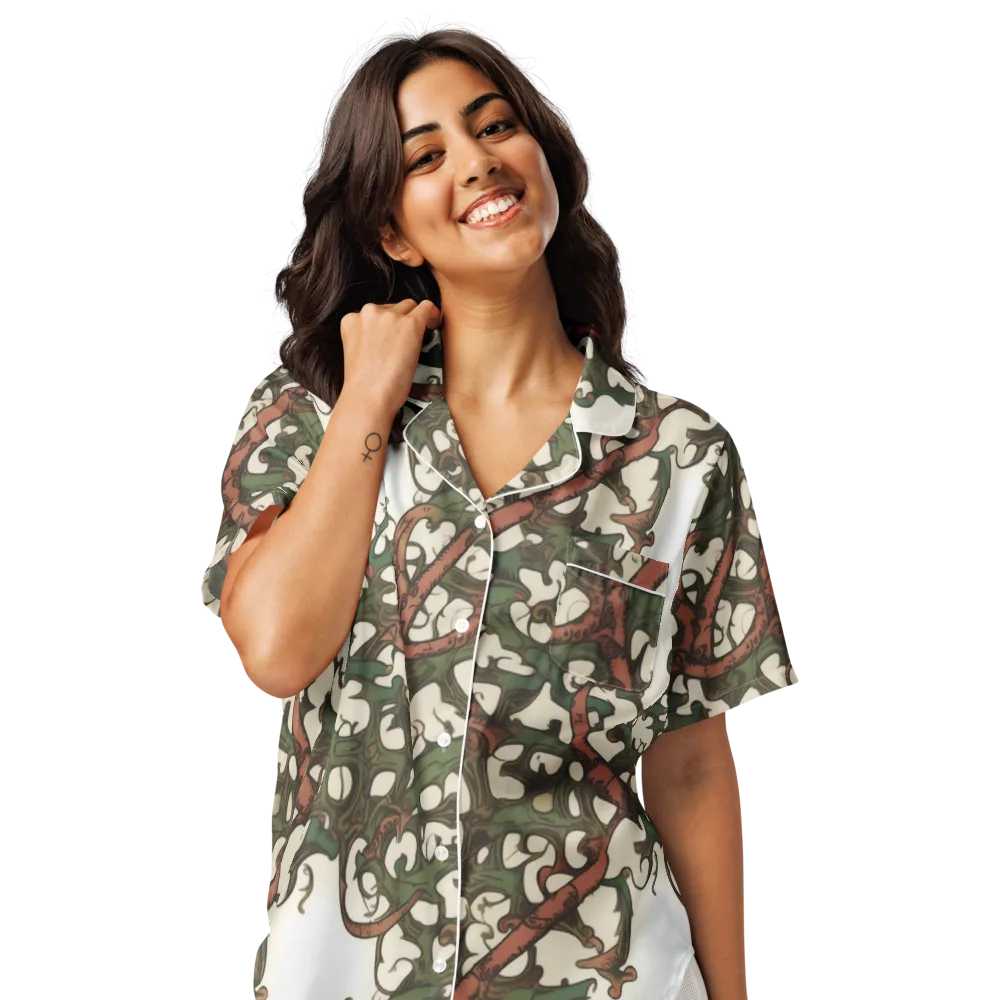 Russet Verdure on Women's Short Sleeve Pajama Top — Front