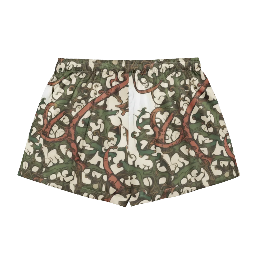 Russet Verdure on Women's Pajama Shorts — Back
