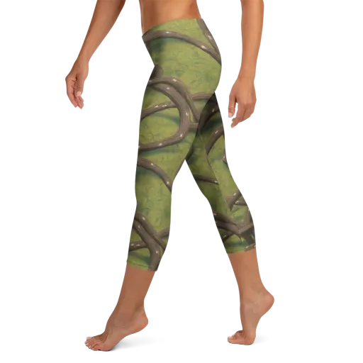 Vine Tangle on a Capri Leggings