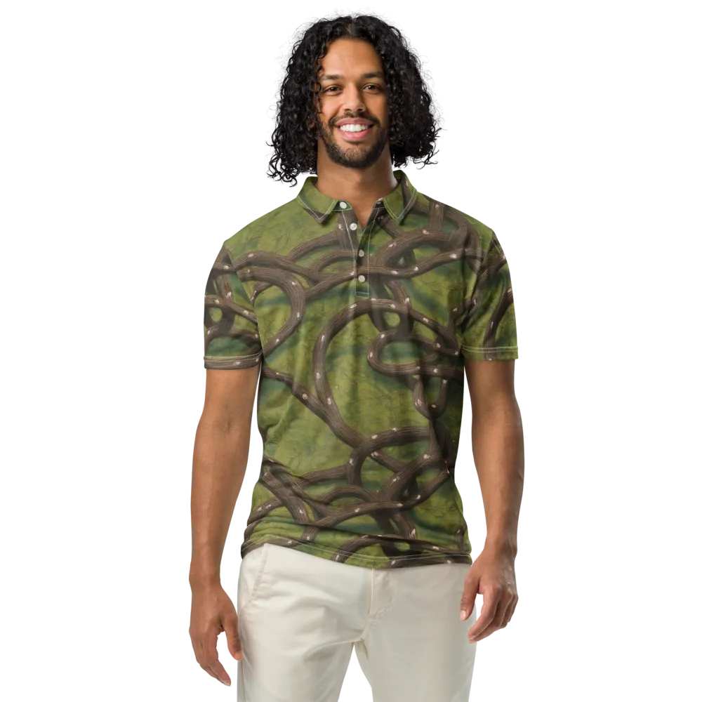 Vine Tangle on Men's Slim Fit Polo Shirt — Front
