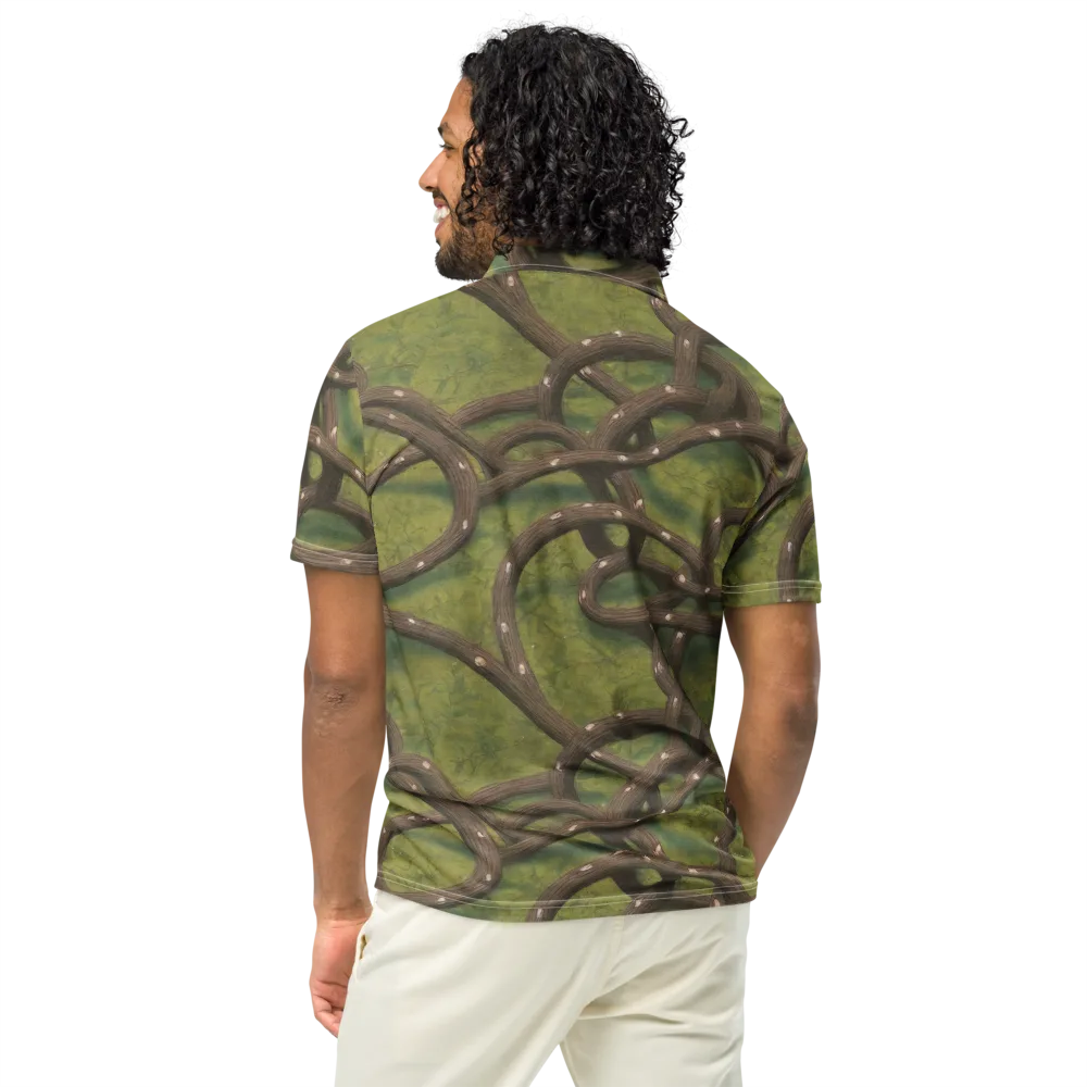 Vine Tangle on Men's Slim Fit Polo Shirt — Back