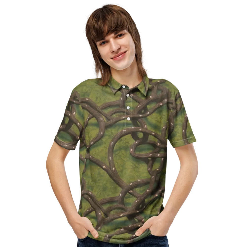 Vine Tangle on Men's Slim Fit Polo Shirt — Front