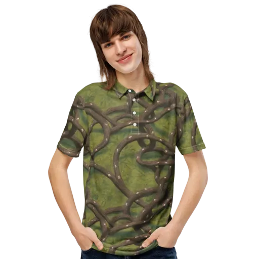 Vine Tangle on a Men's Slim Fit Polo Shirt