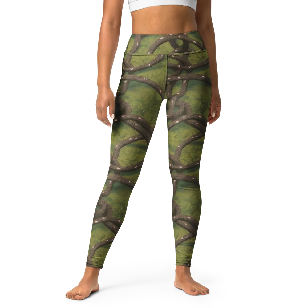 Vine Tangle on Yoga Leggings — Front