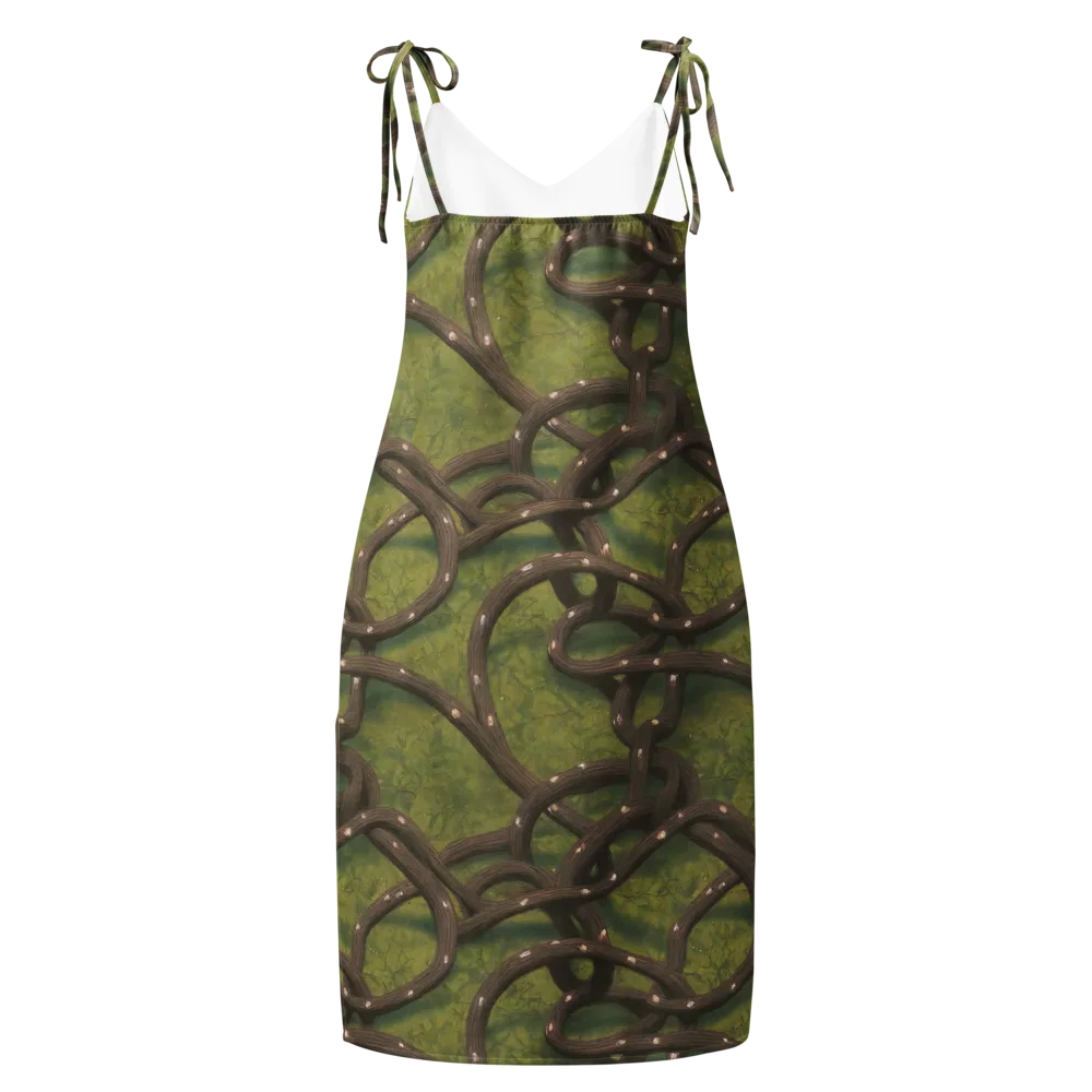 Vine Tangle on Slip Dress — Back