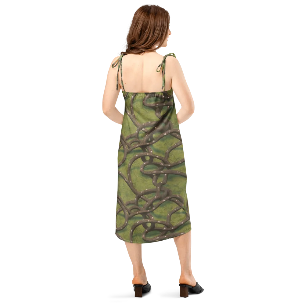 Vine Tangle on Slip Dress — Back