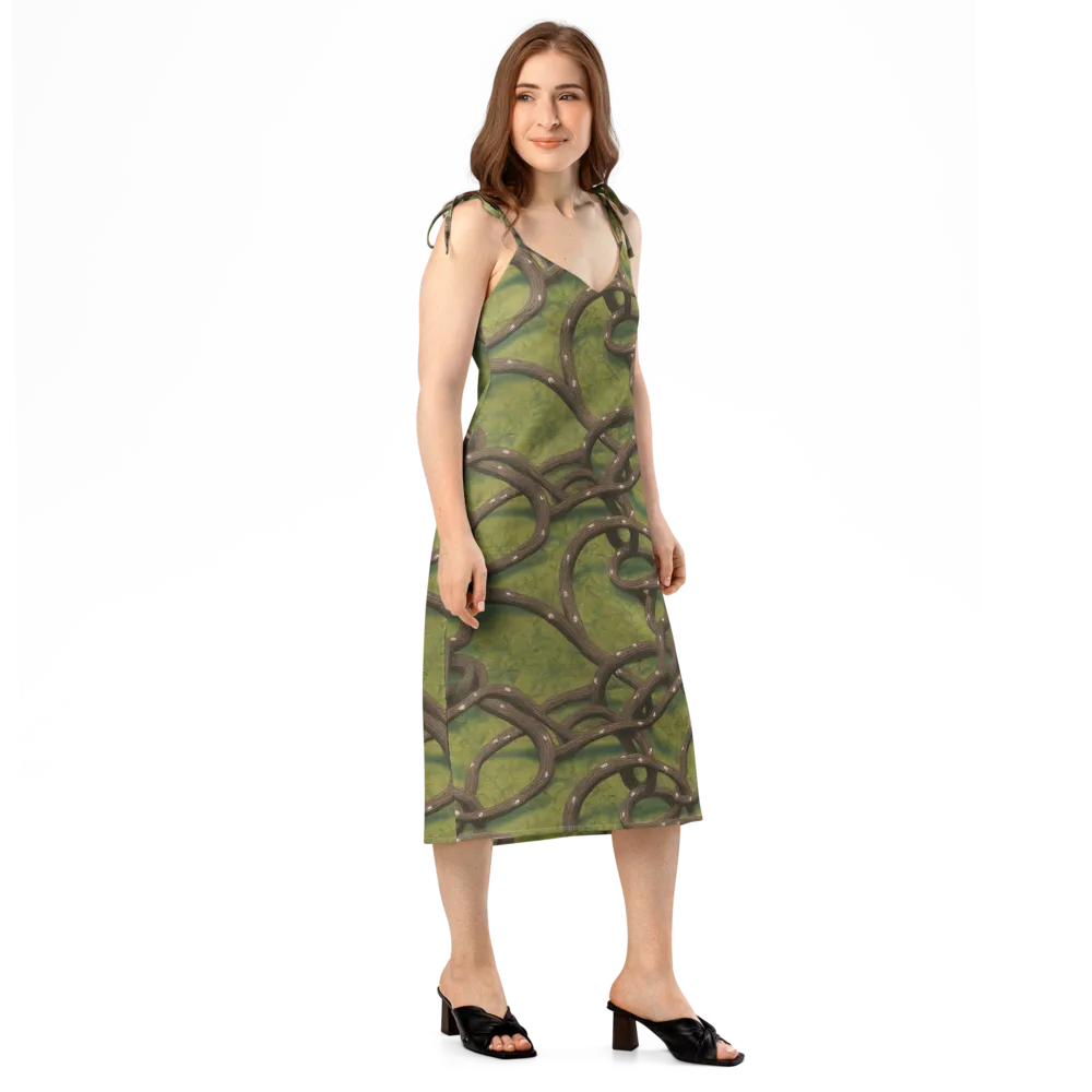 Vine Tangle on Slip Dress — Right Front