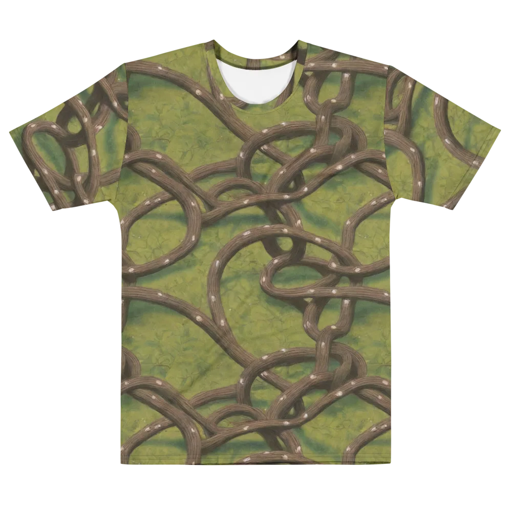 Vine Tangle on Men's Cotton Crew Neck T-Shirt — Front