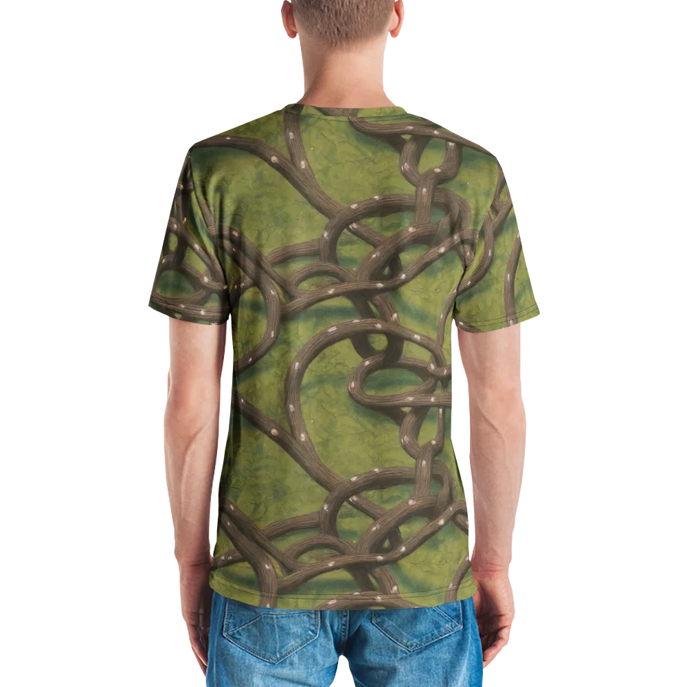 Vine Tangle on Men's Crew Neck T-Shirt — Back
