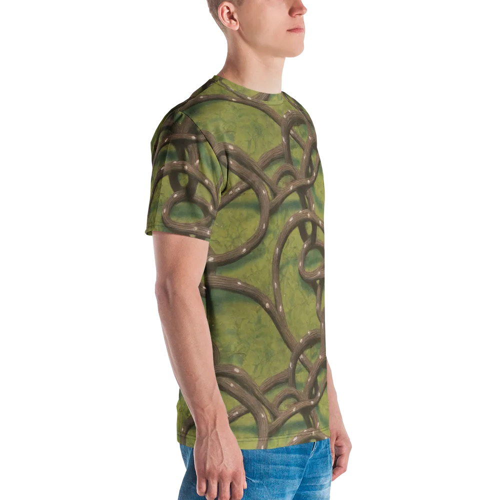 Vine Tangle on Men's Crew Neck T-Shirt — Right