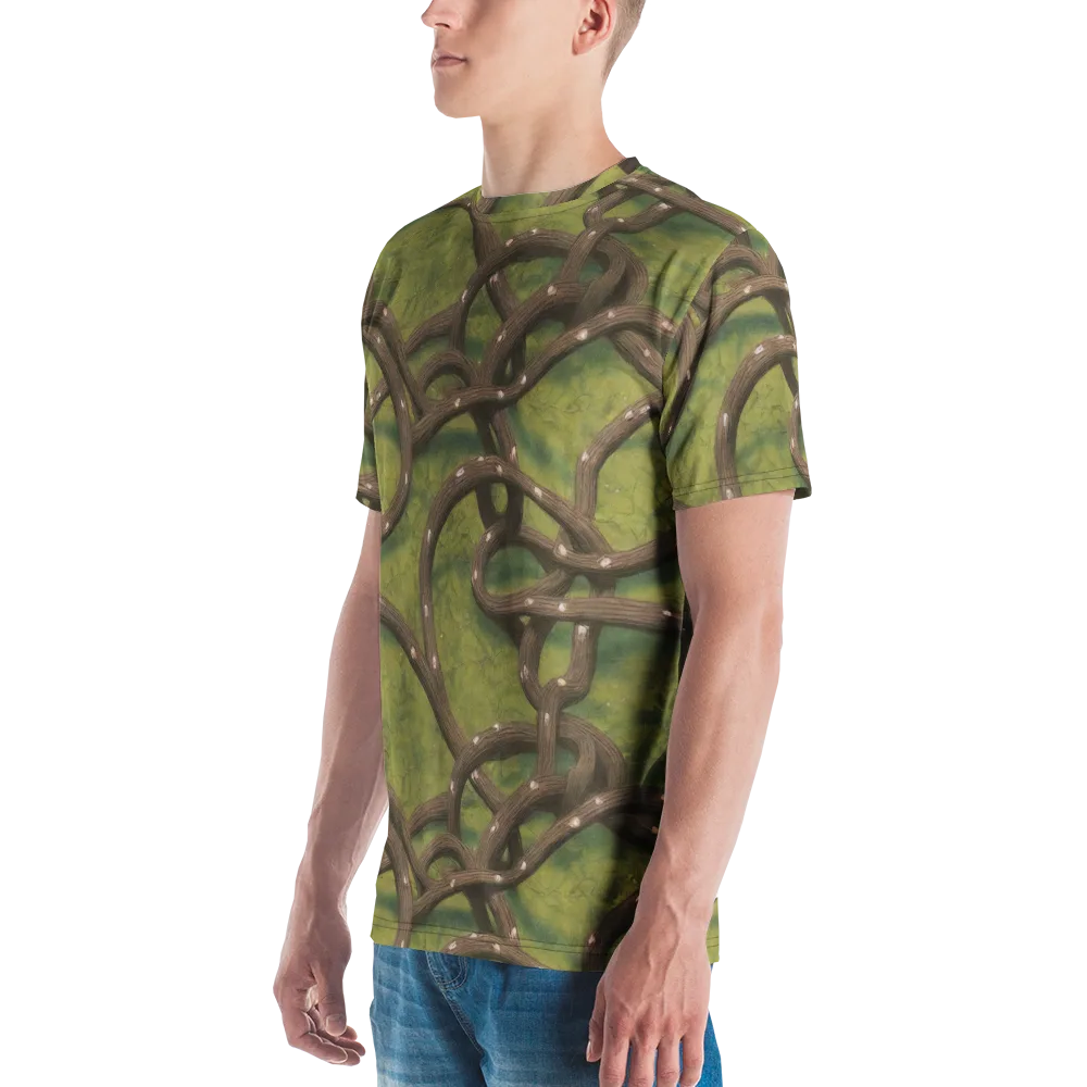 Vine Tangle on Men's Crew Neck T-Shirt — Left