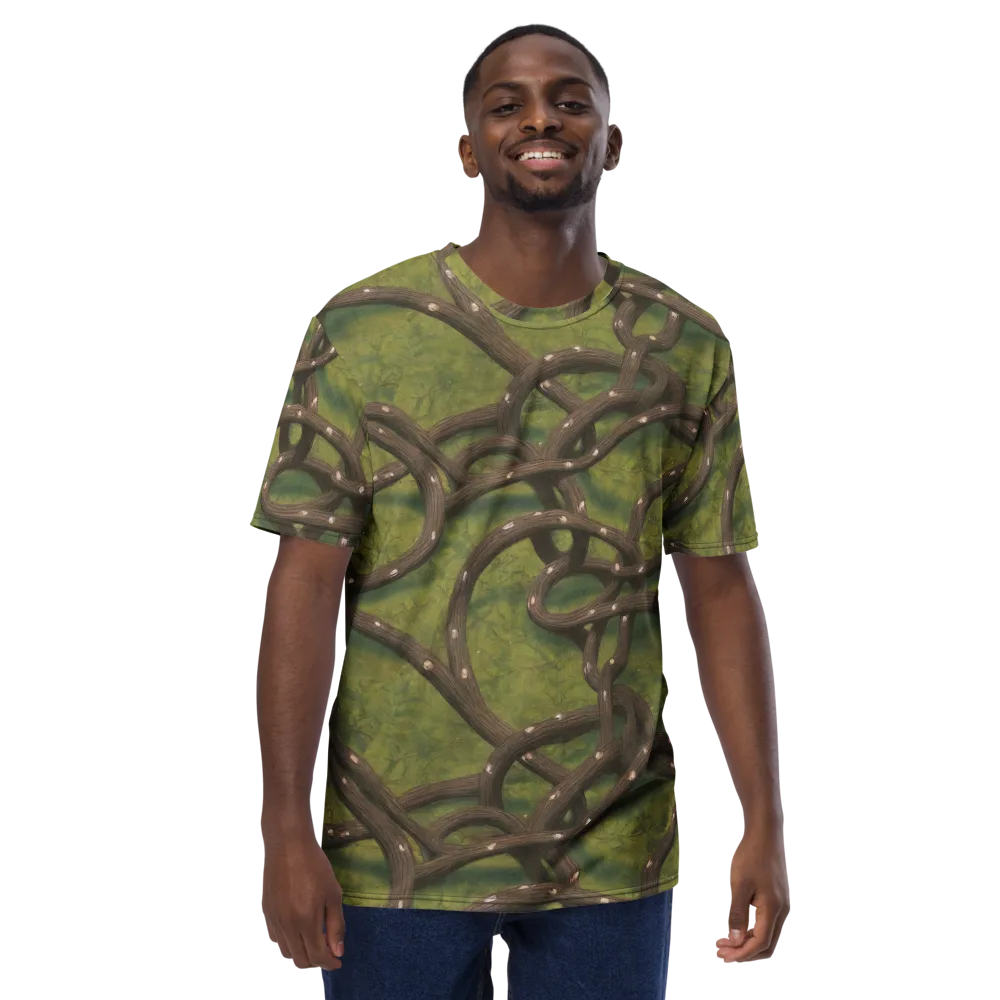 Vine Tangle on Men's Crew Neck T-Shirt — Front