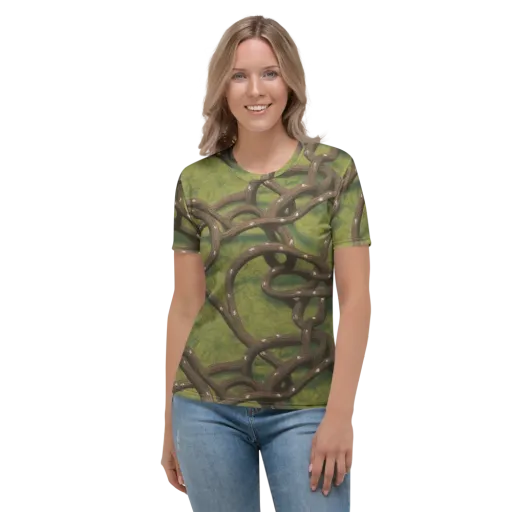 Vine Tangle on a Women's Crew Neck T-Shirt