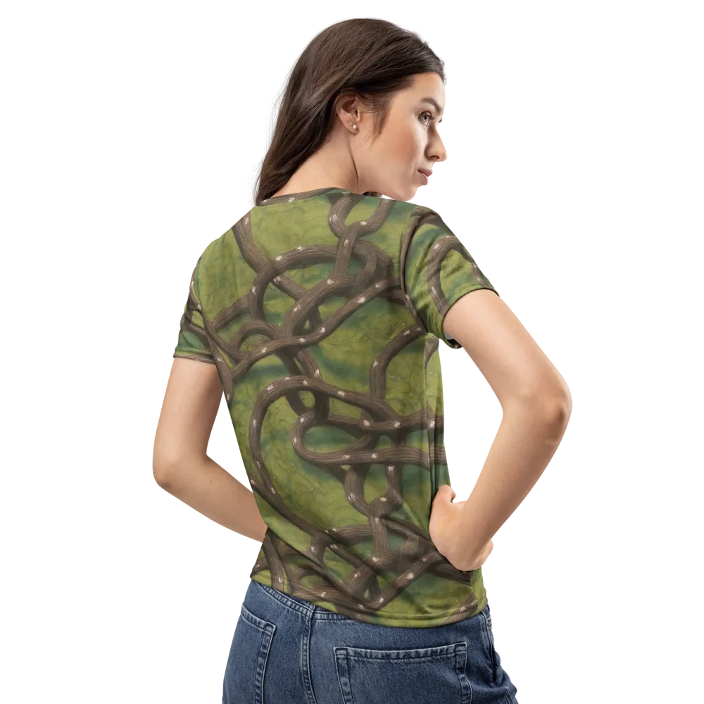 Vine Tangle on Women's Crew Neck T-Shirt — Back