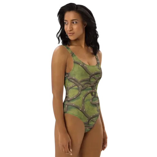 Vine Tangle on a One-Piece Swimsuit