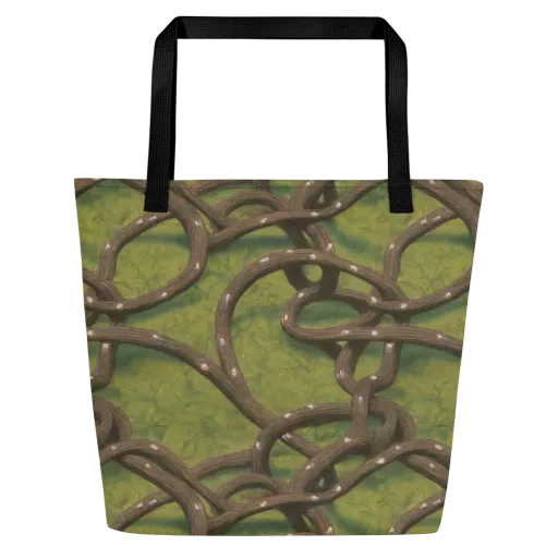 Vine Tangle on a Large Tote Bag W/ Pocket