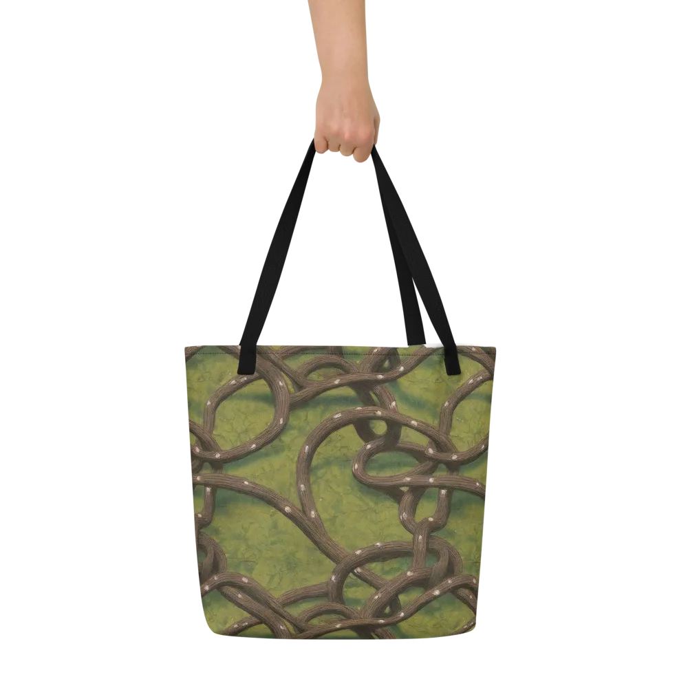 Vine Tangle on Large Tote Bag W/ Pocket — Front