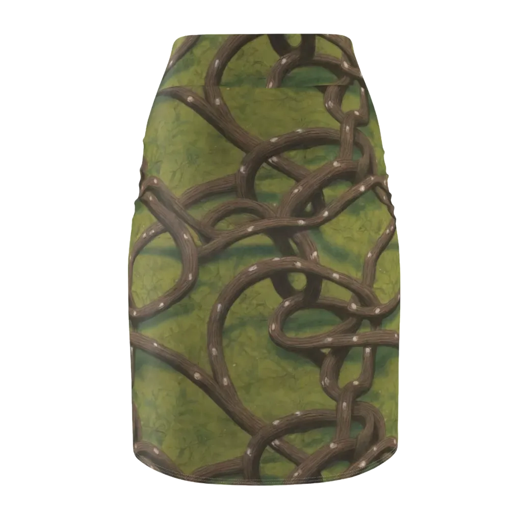 Vine Tangle on Pencil Skirt — Back