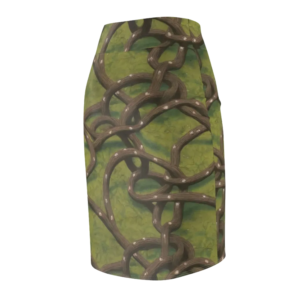 Vine Tangle on Pencil Skirt — Back Side