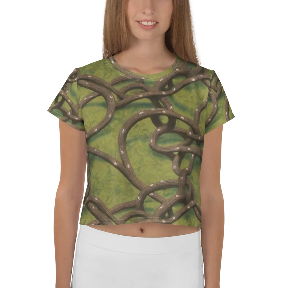 Vine Tangle on Crop Tee — Front