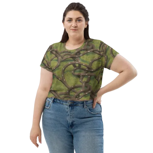 Vine Tangle on a Crop Tee