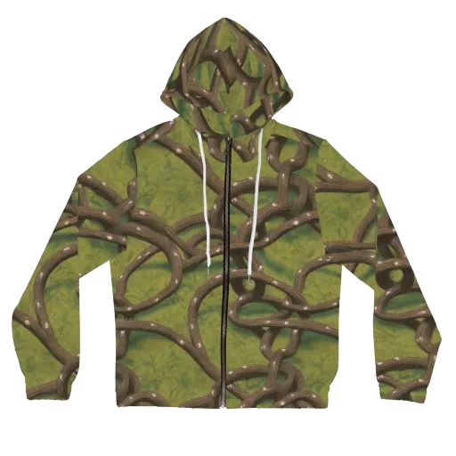 Vine Tangle on a Women's Full-Zip Hoodie