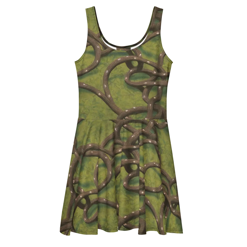 Vine Tangle on Skater Dress — Front