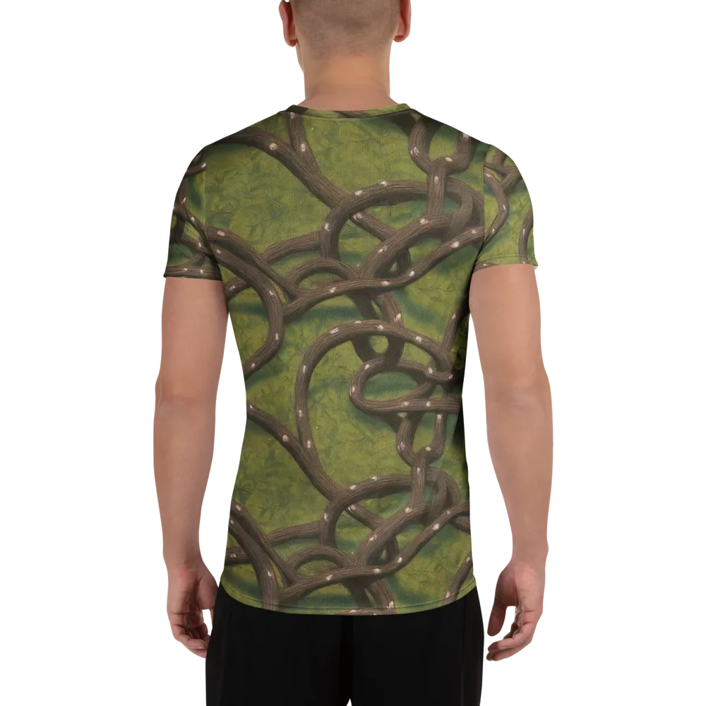 Vine Tangle on Men's Athletic T-Shirt — Back