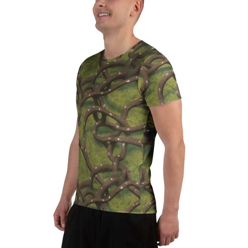 Vine Tangle on Men's Athletic T-Shirt — Left